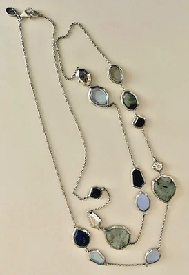 SILPADA N3093 Lapis of Luxury Sterling Silver Lapis Labradorite 40" Necklace - Image 1 of 4