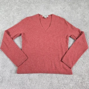 Brooks Brothers Damen Luxus Kaschmir Pullover V-Ausschnitt Koralle Rosa Pulli Gr. S - Bild 1 von 6