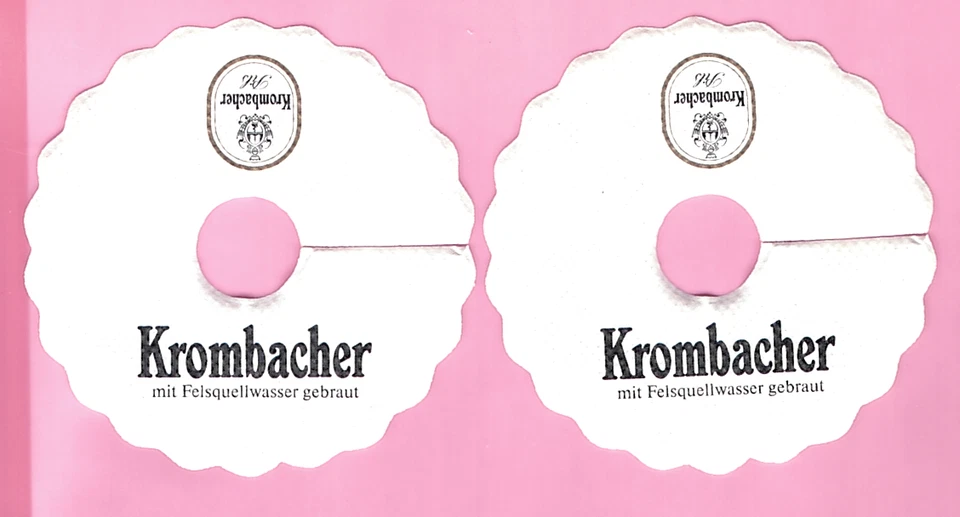 Pilsdeckchen Tropfdeckchen Krombacher mit Wappen 2x - Bild 1 von 1