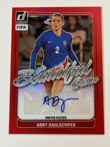 Hermoso juego de fútbol Donruss 2024-25 rojo automático Abby Dahlkemper 39/49 - Imagen 1 de 2