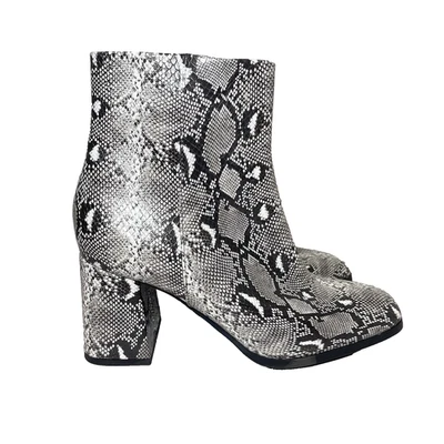 Botines Madden Girl Serpiente Cremallera | Mujer 9M | Blanco + Negro Estampado Serpiente | Nuevos Foto 1 de 4