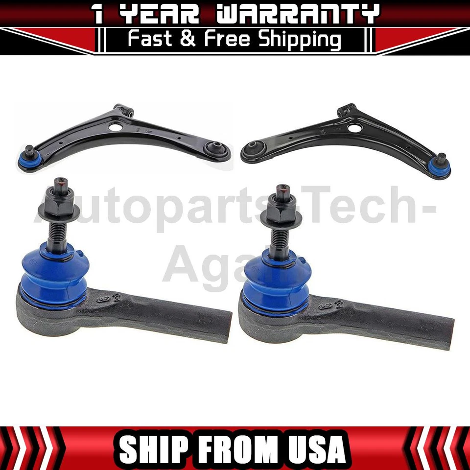 4 Mevotech Front Tie Rod End Control Arm Fits 2007-2008 Dodge Caliber - Image 1 of 4