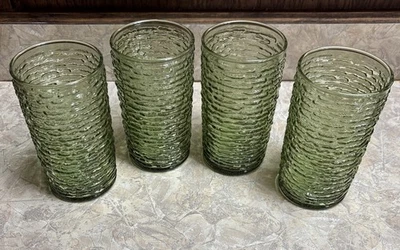 "Juego de 4 vasos de té verde aguacate Soreno Anchor Hocking de colección de 5"" de alto" Foto 1 de 4