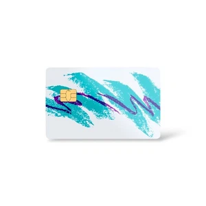 Retro Wave Credit Card Sticker Debit Card Skin Cover - Picture 1 of 4