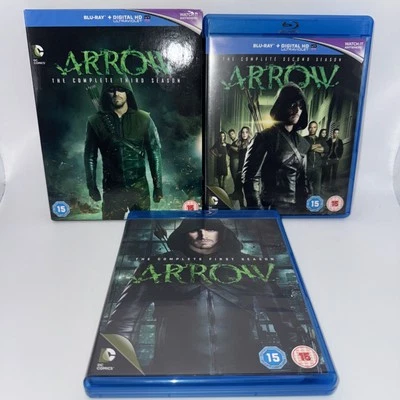Arrow DC Comics The Complete Seasons 1-3 Blu-ray Bundle Stephen Amell Emily Bett - Image 1 of 4
