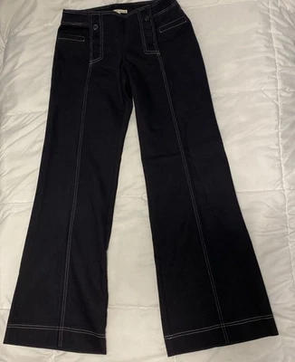 Pantalones de mujer Nanette Lepore azul marino marinero pierna ancha acampanada talla 12 Foto 1 de 4