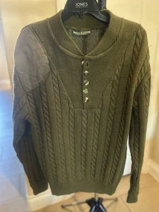 Vintage Men’s Buck & Duck Sweater New Zealand Lambs Wool Acrylic XL Cable knit - Picture 1 of 4