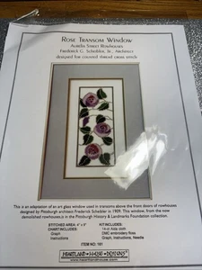 Heartland House Rose Transom Window cross stitch kit NEW - Picture 1 of 7
