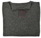 NEW Stile Latino Vincenzo Attolini cashmere sweater EU 52 US 42 L green tweed