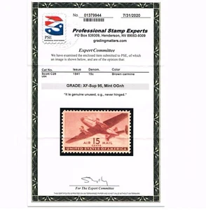EXCEPTIONAL GENUINE SCOTT #C28 MINT PRISTINE OG NH PSE CERT GRADED XF-SUPERB-95 - Picture 1 of 3