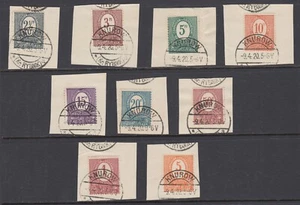 Upper Silesia Sc 1-9 used. 1920 First Plebescite Issue, cplt set on small pieces - Picture 1 of 1