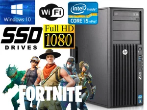 GAMING PC HP Z220 Desktop computer i7 32GB GTX750 512GB SSD Windows 10 WIFI - Picture 1 of 8
