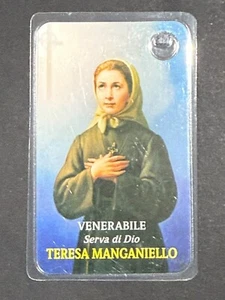 heilige karte reliquie santino reliquie reliquia "SIERVA TERESA MANGANIELLO" - Bild 1 von 2