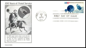 1975 USPS Bicentennial Sc 1575 with Westar 3, Mailgrams, Aristocrats cachet - Picture 1 of 1