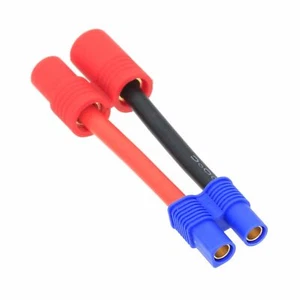 EC3 Female Jack to HXT 6mm Male Plug cable 12AWG 5CM wire For RC Airsoft Battery - Picture 1 of 3