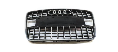 2010-2015 AUDI Q7 (4L) GRADE DIANTEIRA PRINCIPAL DO CAPÔ CENTRAL ACABAMENTO DE VENTILAÇÃO DE AR (PRETO) - Imagem 1 de 4