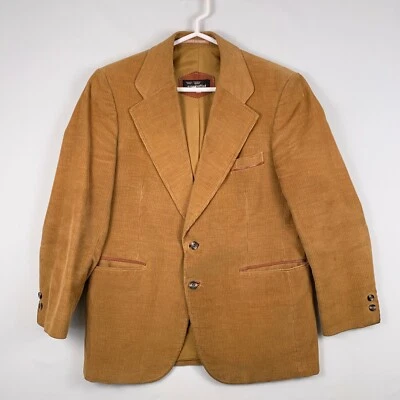 Vintage CORTEFIEL Men's Corduroy Blazer Sport Coat 40 Made in Spain 70's 80's - Image 1 of 4
