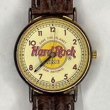 Vintage Hard Rock Cafe Save The Planet Gold Tone Watch San Antonio