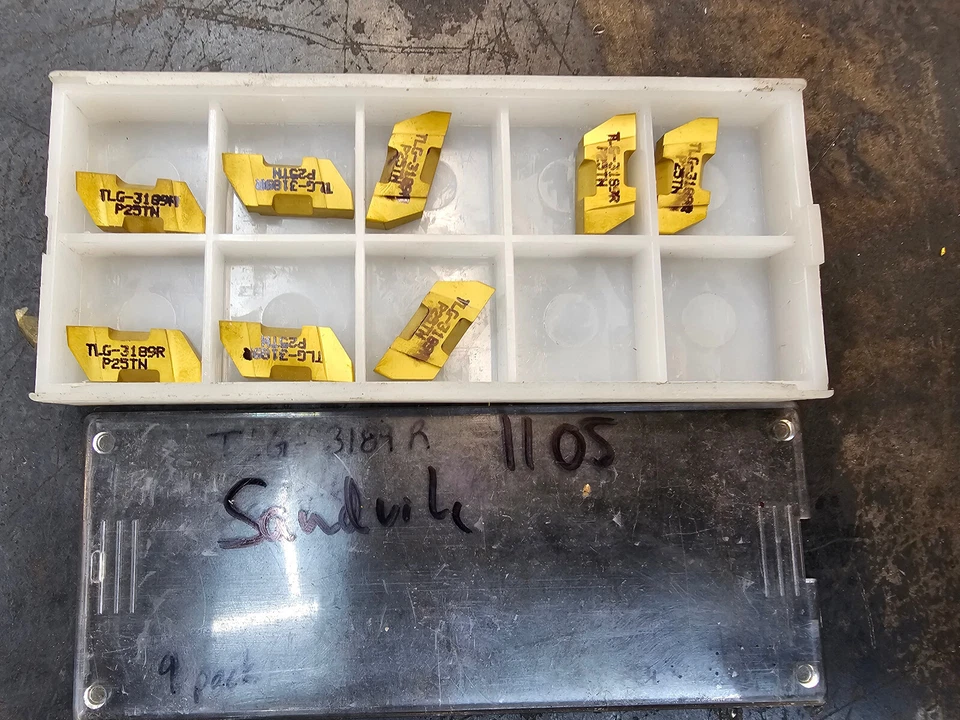 Cantidad 8 insertos de carburo ranurado Sandvik TLG 3189R TLG-3189R 1105 grado Foto 1 de 1