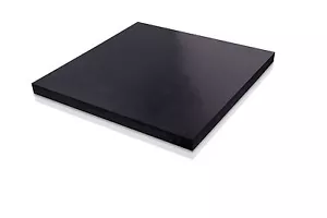 Hoja de plástico de polietileno UHMW 2"" x 12"" x 12"" color negro - Imagen 1 de 1