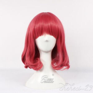 Cosplay Ebisu Kofuku Wig Watermelon red Short Curly Noragami Synthetic hair wigs