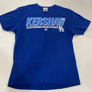 Dodgers Kershaw 22 Majestic Blue Short-Sleeve T-Shirt Adult Unisex L - Picture 1 of 7