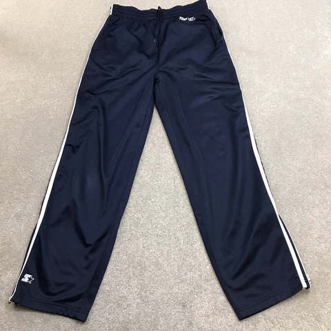 Penn State Nittany Lions Track Pants Men's Large Starter Blue Zip Ankles Pockets Cover