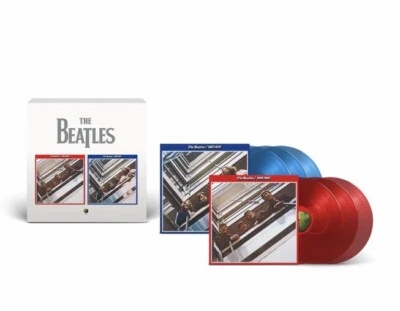 The Beatles 1962-1966 1967-1970 Red Blue COLOR VINYL 6 LP Box DINGED CORNER 2023 - Image 1 of 4