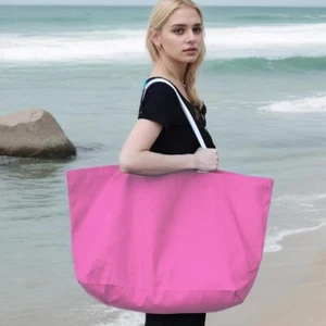 ExtraLarge Canvas Tote Bag Reusable Grocery Bag Foldable Heavy Duty Shopping Bag - Picture 1 of 6