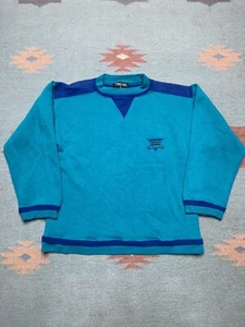 Vintage Cherokee sport sweatshirt color block teal blue youth small 90s EUC - Picture 1 of 5