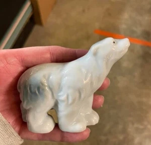 Vintage Japan Ceramic Bear Polar Bear Figurine Small - Picture 1 of 1