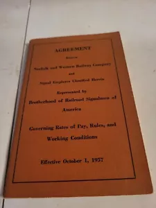 1957 BROSCHÜRE - VEREINBARUNG ZWISCHEN ERIE RAILROAD CO. & MITARBEITERN DER SIGNALABTEILUNG - Bild 1 von 3
