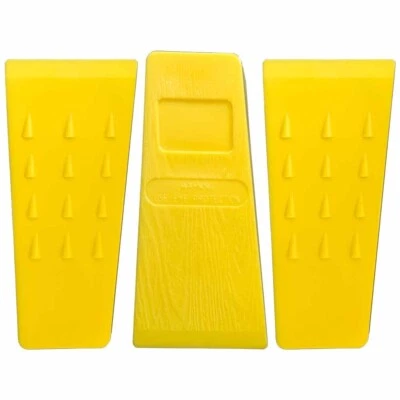 PARTS 4 OUTDOOR 3 Pack 5.5" Tree Felling Wedge Logging Bucking Falling ABS Plastic (Yellow)
