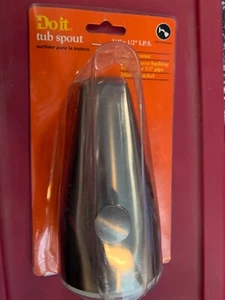 TUB SPOUT 3/4"x1/2"IPS w/ diverter & reducer bushing brushed nickel Do It 438583 - Picture 1 of 4