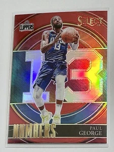 Paul George 2021-22 Panini Seleziona Basket #23 Seleziona Numeri Rosso Holo Prizm - Foto 1 di 10