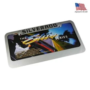 Chevy Silverado Top License Plate Frame (Chrome) - Bild 1 von 3