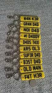 Personalised licence plate keyring - Picture 1 of 1