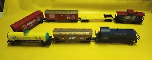 O Gauge K-Line Freight Train Set: Locomotive 3 Railcars Tanker Flatbed & Caboose - Picture 1 of 24