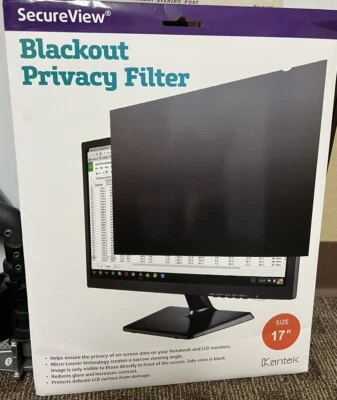 Privacy Filter Film 17 in Monitor LCD Laptop New - Image 1 of 2