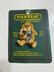 Vintage FOLKWEAR Pin Rabbit Cup Coffee Tea 26404 BOYDS BEAR & FRIENDS 1995 - Picture 1 of 3