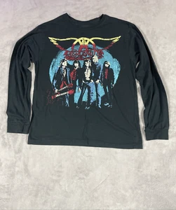 AEROSMITH long sleeve shirt mens L black Rocks Tour Reproduction Steven Tyler - Picture 1 of 10