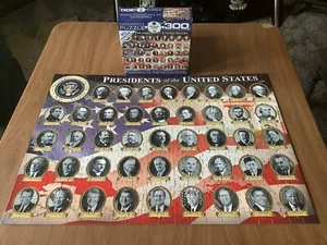 300 PIECE EUROGRAPHICS EDUCATIONAL PRESIDENTS OF THE UNITED STATES FAMILY PUZZLE - Picture 1 of 6