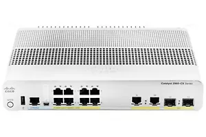 WS-C2960CX-8PC-L CISCO 2960-CX 8PORT 1GB RJ-45 (2x POE) 2PORT 1GB SFP SWITCH - Zdjęcie 1 z 7