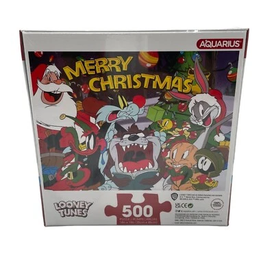 Looney Tunes 500 Piece Christmas Puzzle Games Toys Cartoons New Aquarius New - Image 1 of 4