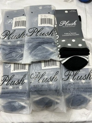 Calcetines de invierno para mujer niña cálidos de felpa polar medias 6 pares forrados a lunares Foto 1 de 3