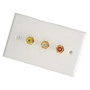 3 Cinch-Wandplatte Vergoldet 1080P Korrosionsbeständig Mehrzweck-Cinch- DON - Afbeelding 1 van 24