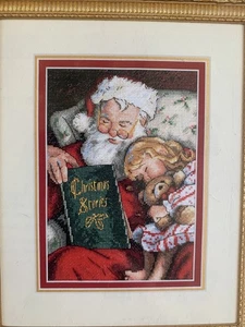 Christmas Stories Santa Girl Dimensions Gold Collection Cross Stitch Kit NIP 5x7 - Picture 1 of 8