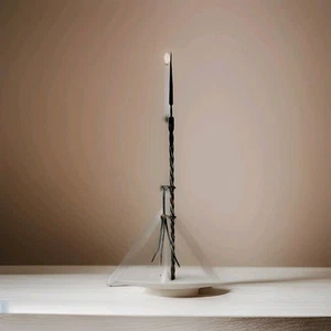 OLD FARM HOUSE LIGHTNING ROD Copper METAL SPEAR TWISTED METAL STAND 5FT TALL - Picture 1 of 7