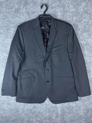 Blazer Kenneth Cole Para Hombre Talla 46R Negro Lana Poliéster Botón Informal Foto 1 de 4