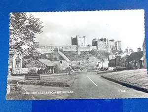 Bamburgh Castle From The Village Valentine's Real Photo Postcard Stamped... - Picture 1 of 2